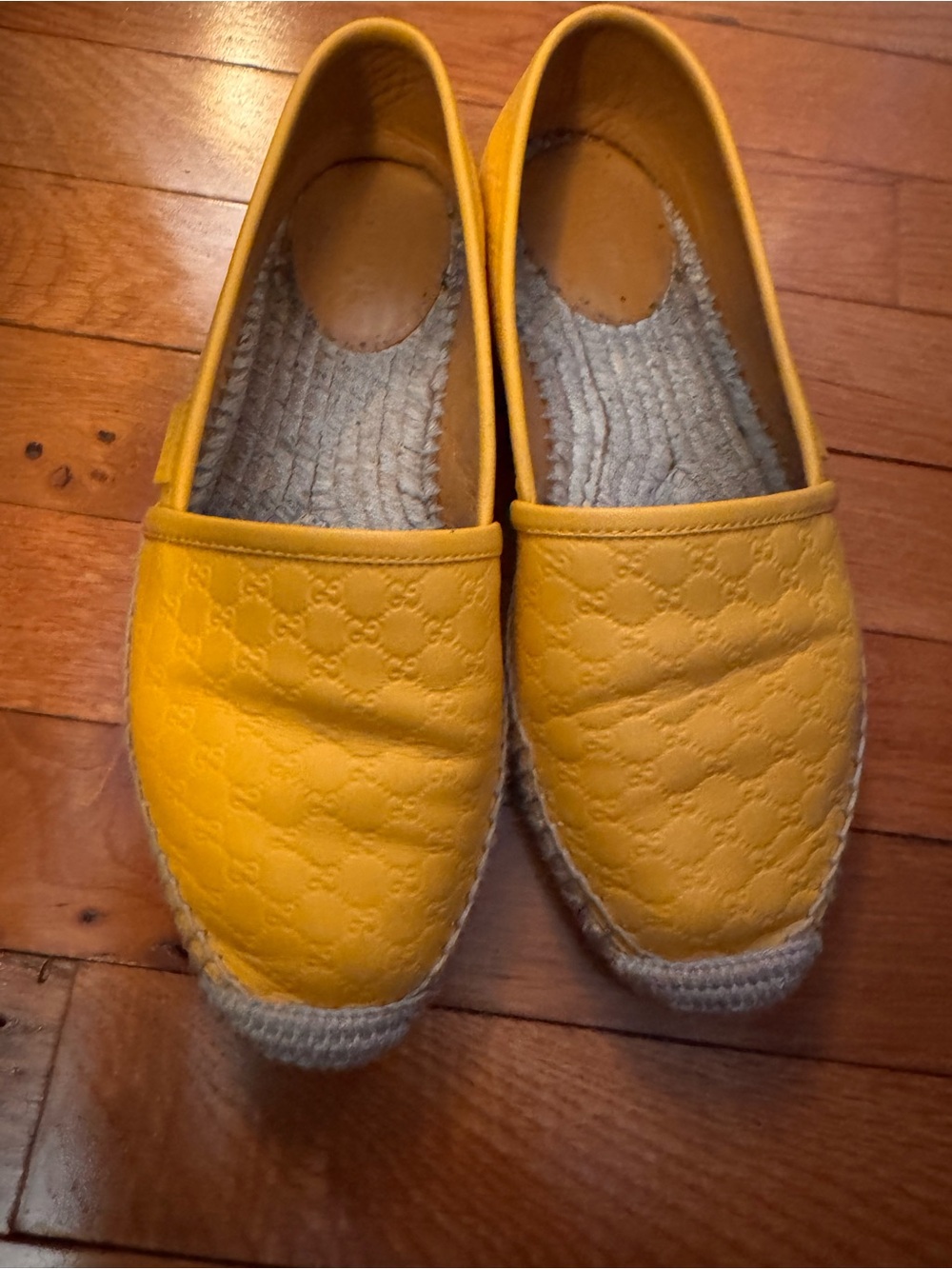 Gucci Yellow Women's Espadrille Slip-Ons